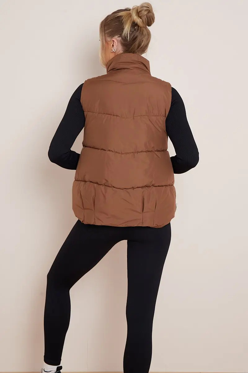Chic Stand Collar Sleeveless Zip-Up Gilet - Image 5