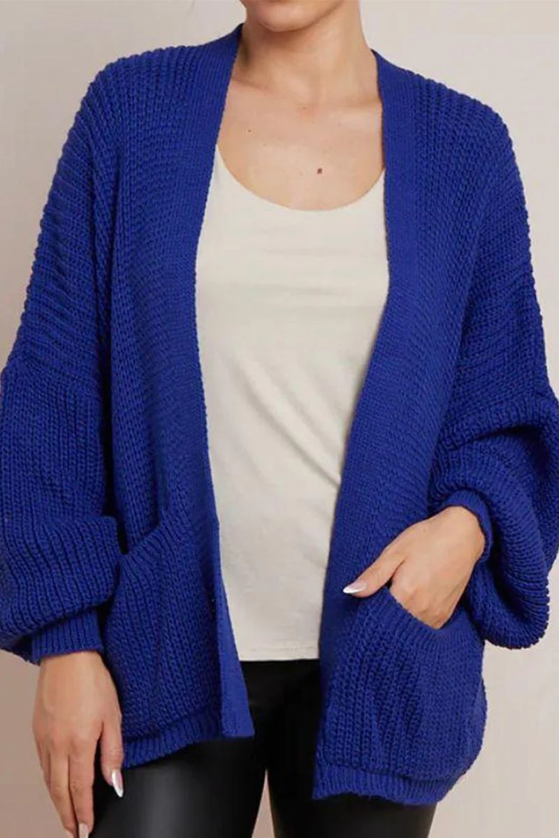 KatchMe Women's Commuter Versatile Balloon Sleeve Knit Short Cardigan (6-20),Casual Knitwear for Lady,Plain Open-Front Side Pocket Womenswear - Image 6