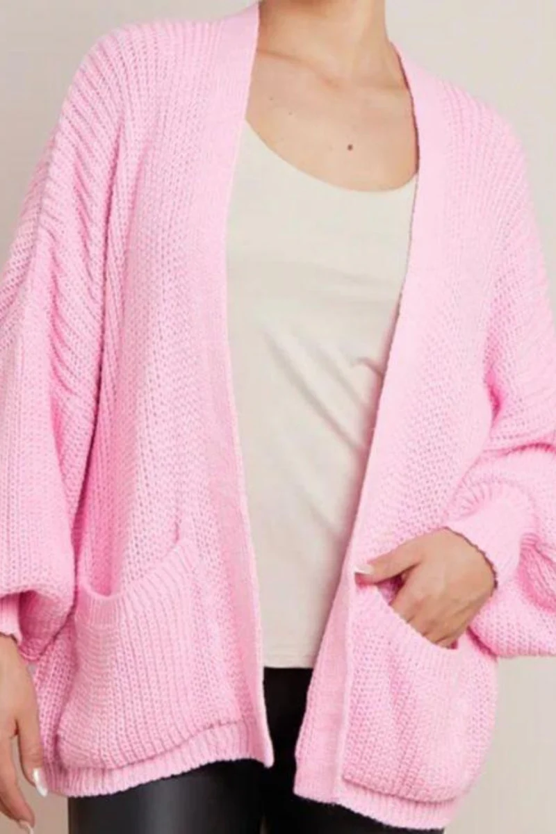 KatchMe Women's Commuter Versatile Balloon Sleeve Knit Short Cardigan (6-20),Casual Knitwear for Lady,Plain Open-Front Side Pocket Womenswear - Image 7