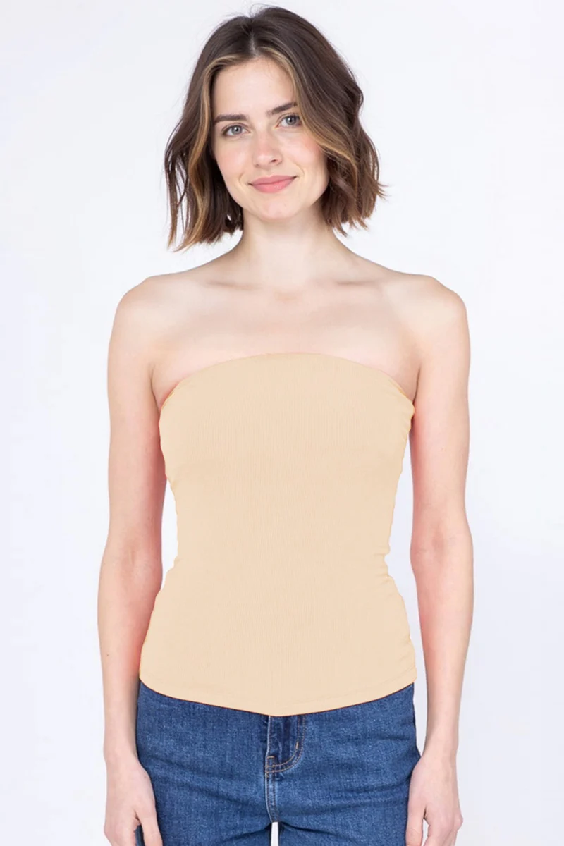 KatchMe Women's Vibrant Solid Color Sleeveless Stretch Slim Tube Top, Lady Slim-Fitting Top for Daily Holiday Wear, Minimalist Lady's Street Top - Image 4