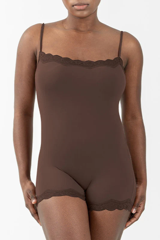 Lace Series Women's Spaghetti Strap Lace Trim Breathable Playsuit - Image 10
