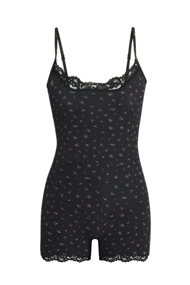Lace Series Women's Spaghetti Strap Lace Trim Breathable Playsuit - Image 15