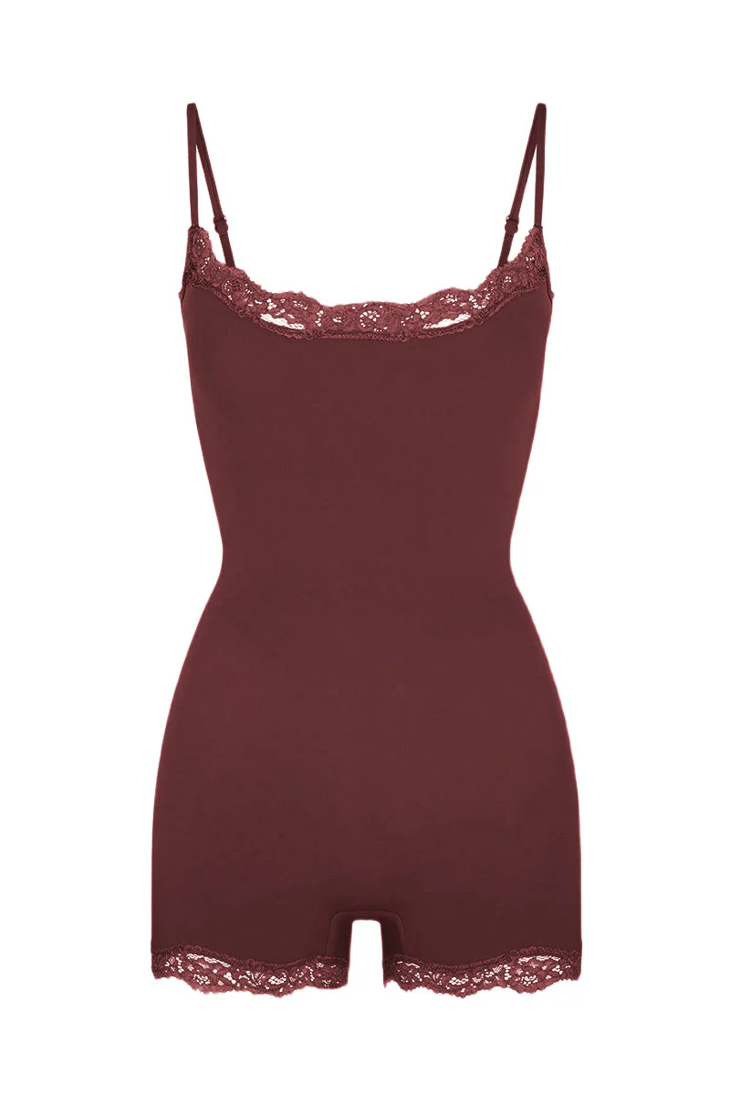 Lace Series Women's Spaghetti Strap Lace Trim Breathable Playsuit - Image 16