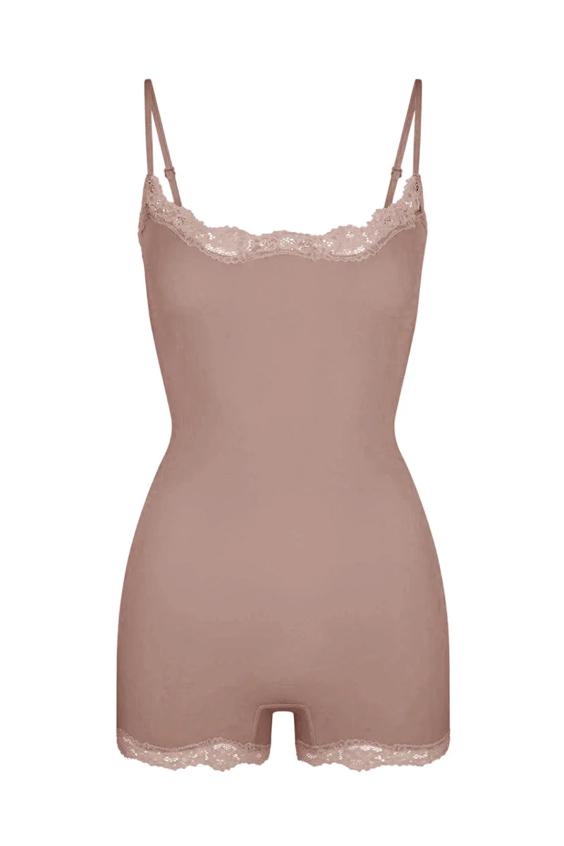 Lace Series Women's Spaghetti Strap Lace Trim Breathable Playsuit - Image 17