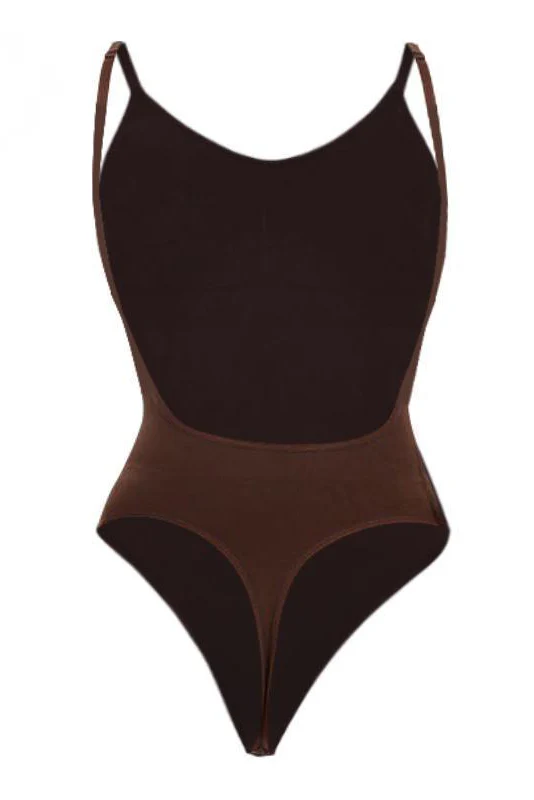 Sexy Solid Color Thin Strap Shaping Bodysuit(Size 8-18UK) - Image 4