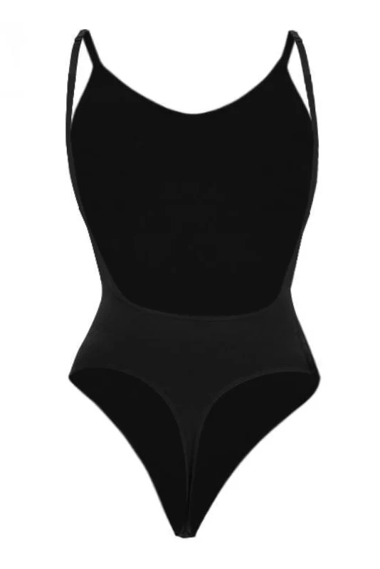 Sexy Solid Color Thin Strap Shaping Bodysuit(Size 8-18UK) - Image 5