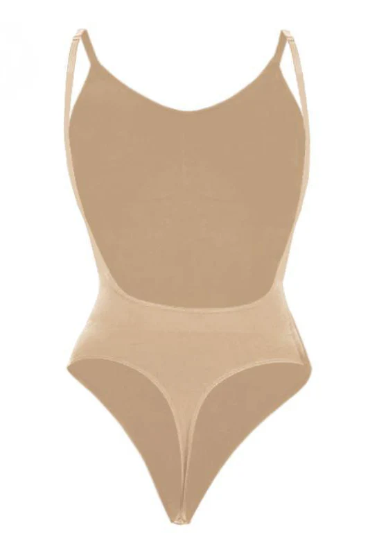 Sexy Solid Color Thin Strap Shaping Bodysuit(Size 8-18UK) - Image 6