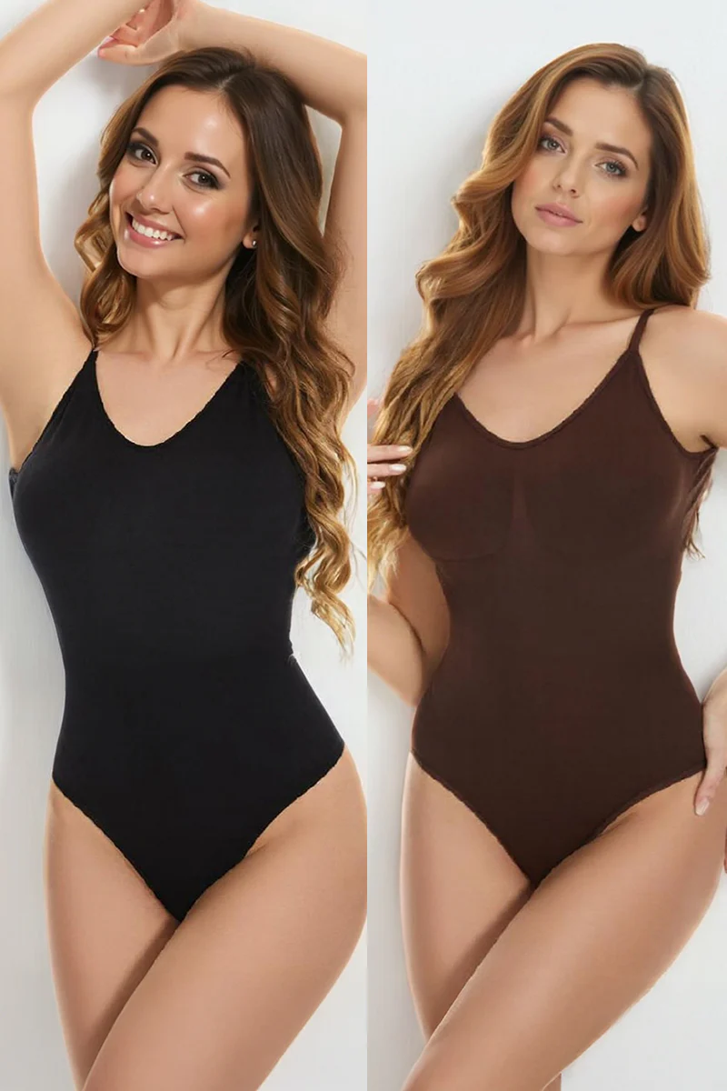 Sexy Solid Color Thin Strap Shaping Bodysuit(Size 8-18UK) - Image 8